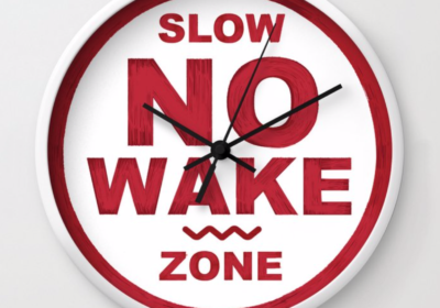 No Wake Zone Clock