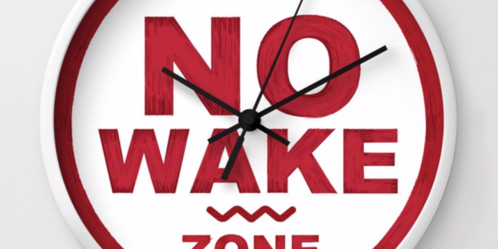 No Wake Zone Clock